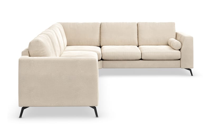 Ocean Lyx 5-sits Vändbar L-formad Hörnsoffa i Sammet - Beige - Möbler - Vardagsrum - Soffor - Hörnsoffor