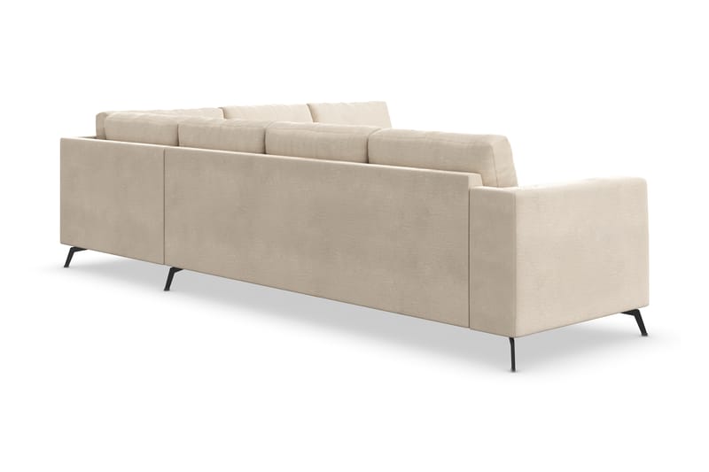 Ocean Lyx 5-sits Vändbar L-formad Hörnsoffa i Sammet - Beige - Möbler - Vardagsrum - Soffor - Hörnsoffor