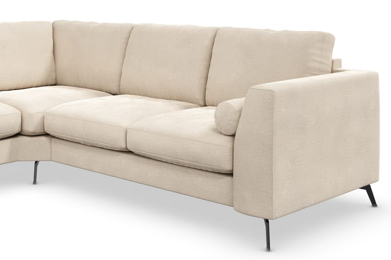 Ocean Lyx 5-sits Vändbar L-formad Hörnsoffa i Sammet - Beige - Möbler - Vardagsrum - Soffor - Hörnsoffor
