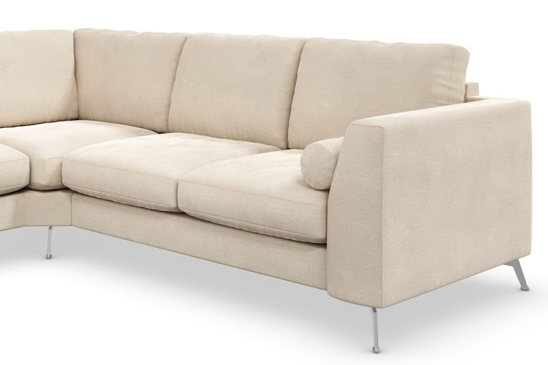 Ocean Lyx 5-sits Vändbar L-formad Hörnsoffa i Sammet - Beige - Möbler - Vardagsrum - Soffor - Hörnsoffor