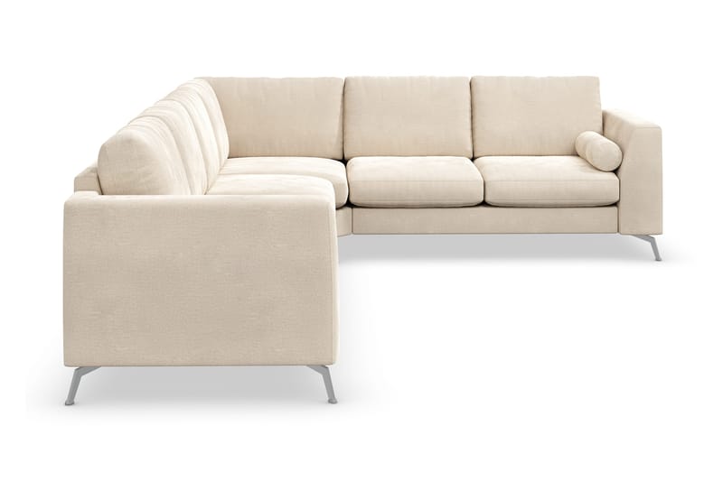 Ocean Lyx 5-sits Vändbar L-formad Hörnsoffa i Sammet - Beige - Möbler - Vardagsrum - Soffor - Hörnsoffor