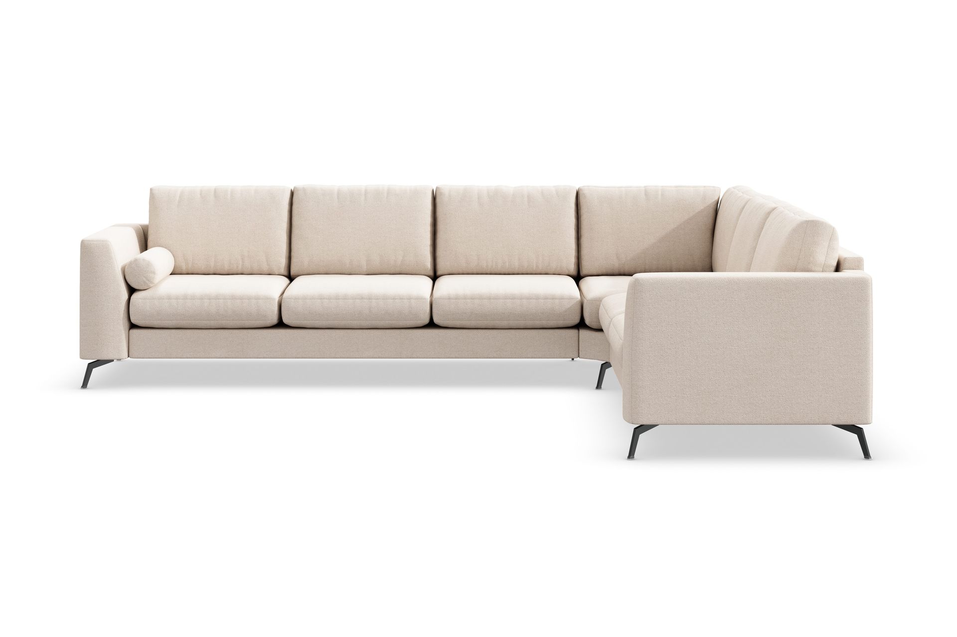 Ocean Lyx 5-sits V&auml;ndbar L-formad H&ouml;rnsoffa i Tyg - Beige