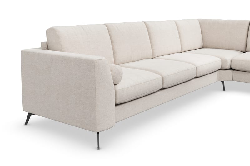 Ocean Lyx 5-sits Vändbar L-formad Hörnsoffa i Tyg - Beige - Möbler - Vardagsrum - Soffor - Hörnsoffor