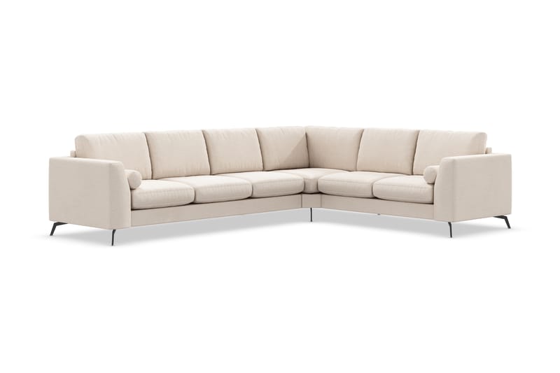 Ocean Lyx 5-sits Vändbar L-formad Hörnsoffa i Tyg - Beige - Möbler - Vardagsrum - Soffor - Hörnsoffor