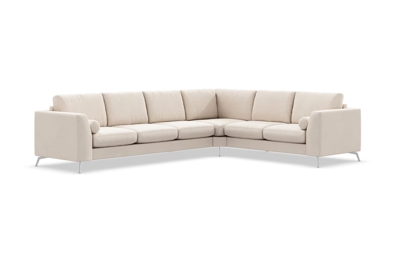 Ocean Lyx 5-sits Vändbar L-formad Hörnsoffa i Tyg - Beige - Möbler - Vardagsrum - Soffor - Hörnsoffor