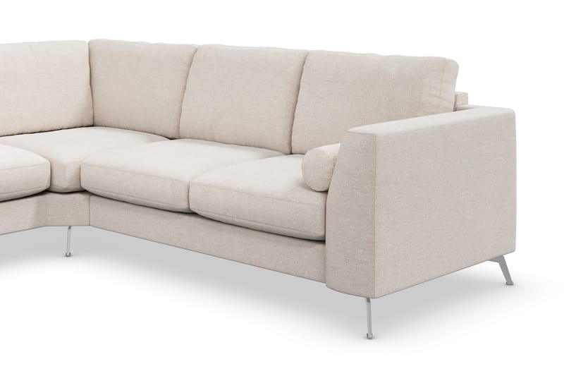 Ocean Lyx 5-sits Vändbar L-formad Hörnsoffa i Tyg - Beige - Möbler - Vardagsrum - Soffor - Hörnsoffor