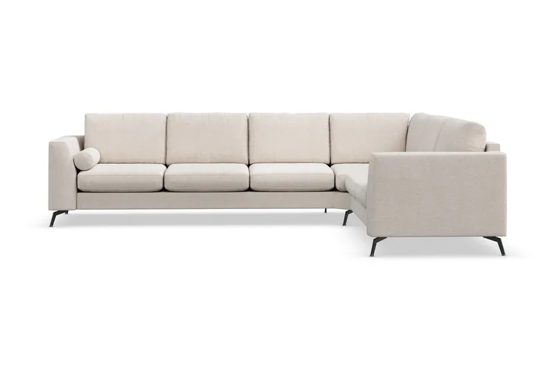 Ocean Lyx 5-sits Vändbar L-formad Hörnsoffa i Tyg - Beige - Möbler - Vardagsrum - Soffor - Hörnsoffor
