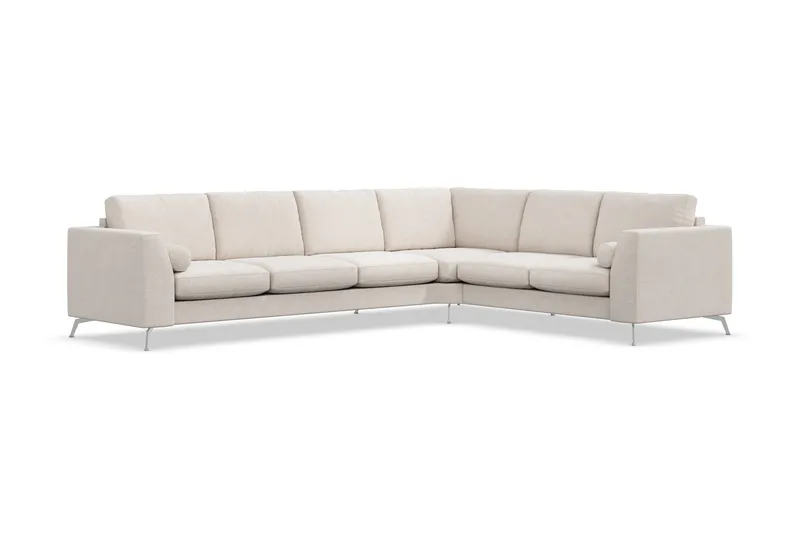 Ocean Lyx 5-sits Vändbar L-formad Hörnsoffa i Tyg - Beige - Möbler - Vardagsrum - Soffor - Hörnsoffor