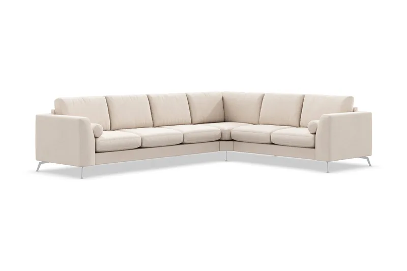 Ocean Lyx 5-sits Vändbar L-formad Hörnsoffa i Tyg - Beige - Möbler - Vardagsrum - Soffor - Hörnsoffor