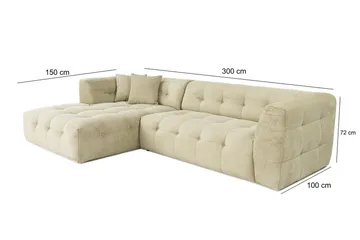 Octavian Hörnsoffa 3-sits - Green - Möbler - Vardagsrum - Soffor - Modulsoffor - Komplett modulsoffa