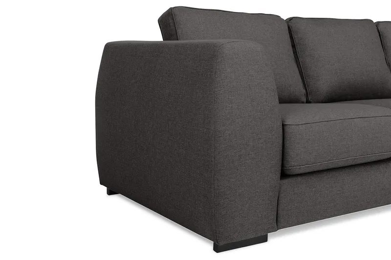 Optus 5-sits Vänstervänd L-formad Hörnsoffa i Tyg - Mörkgrå - Möbler - Vardagsrum - Soffor - Hörnsoffor