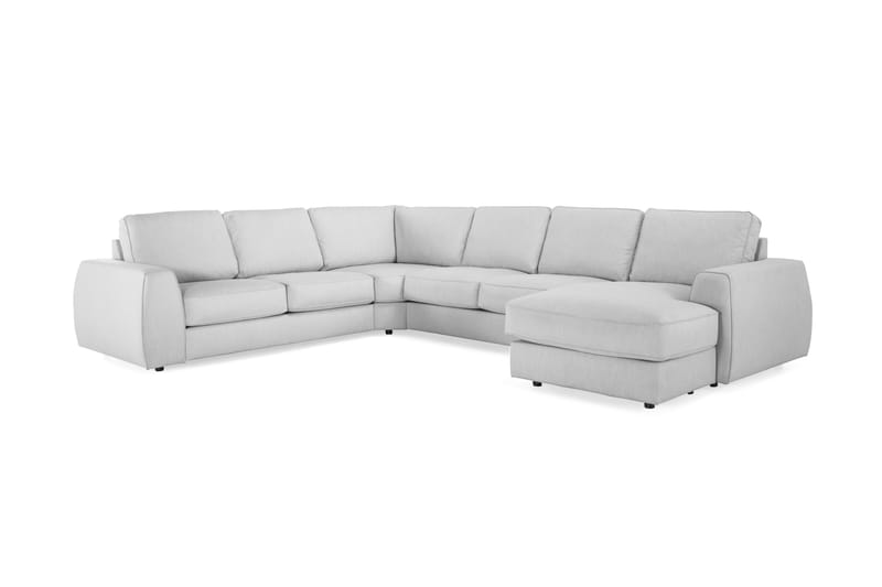 Optus Lyx 5-sits Högervänd U-formad Hörnsoffa med divan i Tyg - Grå - Möbler - Vardagsrum - Soffor - Hörnsoffor