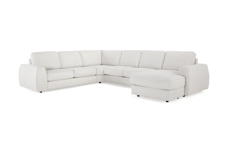 Optus Lyx 5-sits Högervänd U-formad Hörnsoffa med divan i Tyg - Ljusgrå - Möbler - Vardagsrum - Soffor - Hörnsoffor