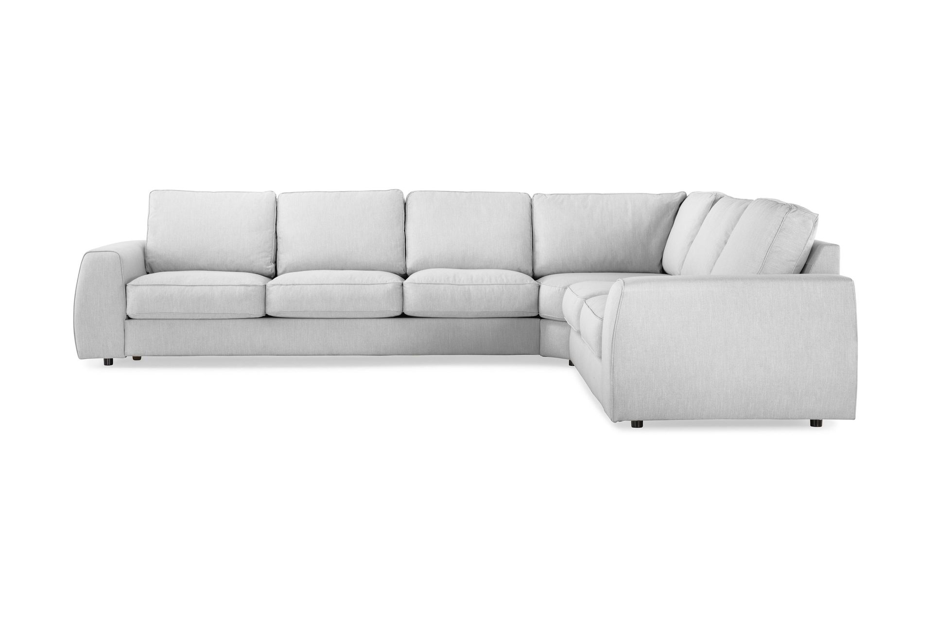 Optus Lyx 5-sits V&auml;ndbar L-formad H&ouml;rnsoffa i Tyg - Gr&aring;