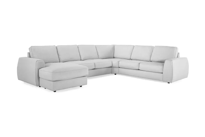 Optus Lyx 5-sits Vänstervänd U-formad Hörnsoffa med divan i Tyg - Grå - Möbler - Vardagsrum - Soffor - Hörnsoffor