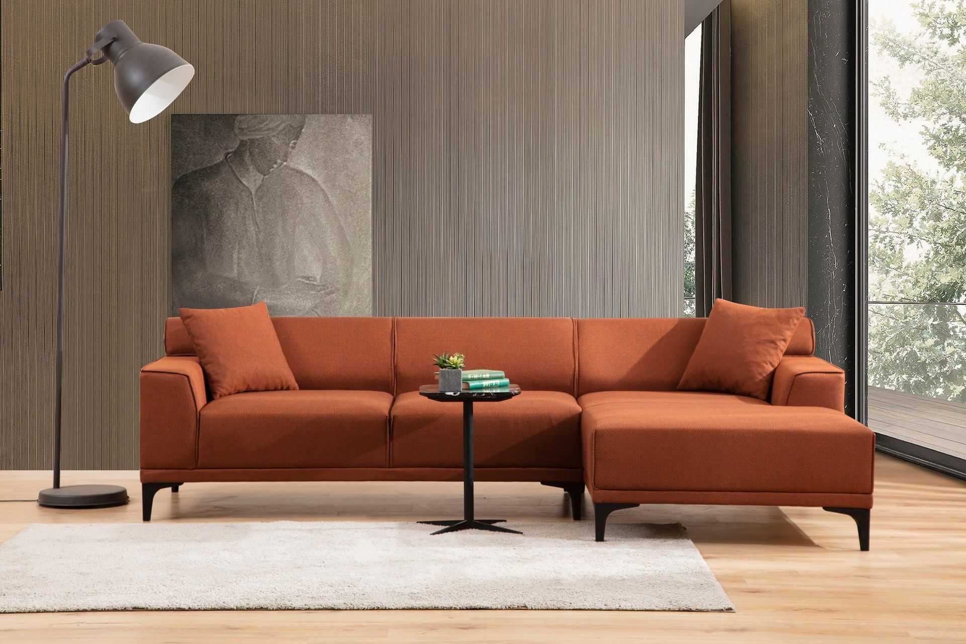 Oshawa Divansoffa 3-sits Orange - Möbler - Vardagsrum - Soffor - Divansoffa & schäslong
