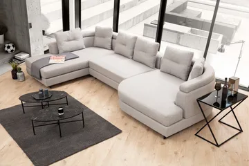 Pavdova Hörnsoffa 4-sits - Ljusgrå - Möbler - Vardagsrum - Soffor - U-soffor
