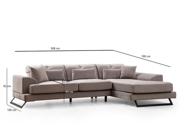 PEGG Divansoffa 3-sits Grå - Möbler - Vardagsrum - Soffor - Divansoffa & schäslong