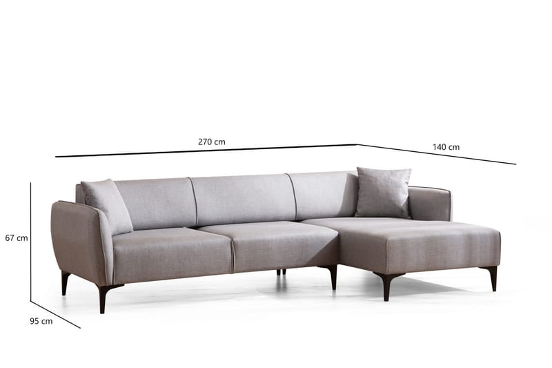 Rossland Divansoffa 3-sits - Grå - Möbler - Vardagsrum - Bäddsoffor - Hörnbäddsoffa