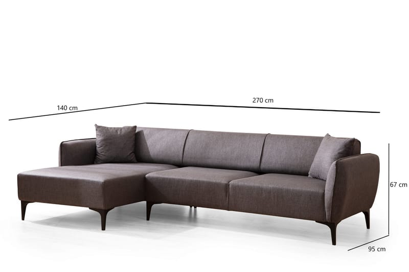 Rossland Divansoffa 3-sits - Mörkgrå - Möbler - Vardagsrum - Bäddsoffor - Hörnbäddsoffa