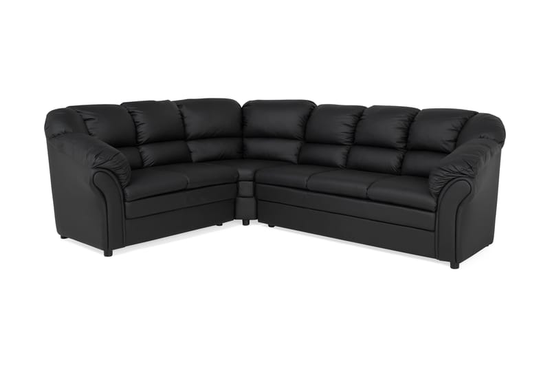 Salvador Stor Hörnsoffa Höger L formad - Svart / Konstläder - Möbler - Vardagsrum - Soffor - Hörnsoffor