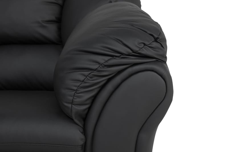 Salvador Stor Hörnsoffa Höger L formad - Svart / Konstläder - Möbler - Vardagsrum - Soffor - Hörnsoffor