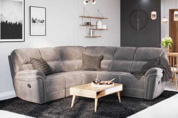 Saranda L-Bäddsoffa Höger - Grå - Möbler - Vardagsrum - Soffor - Reclinersoffor & Biosoffor