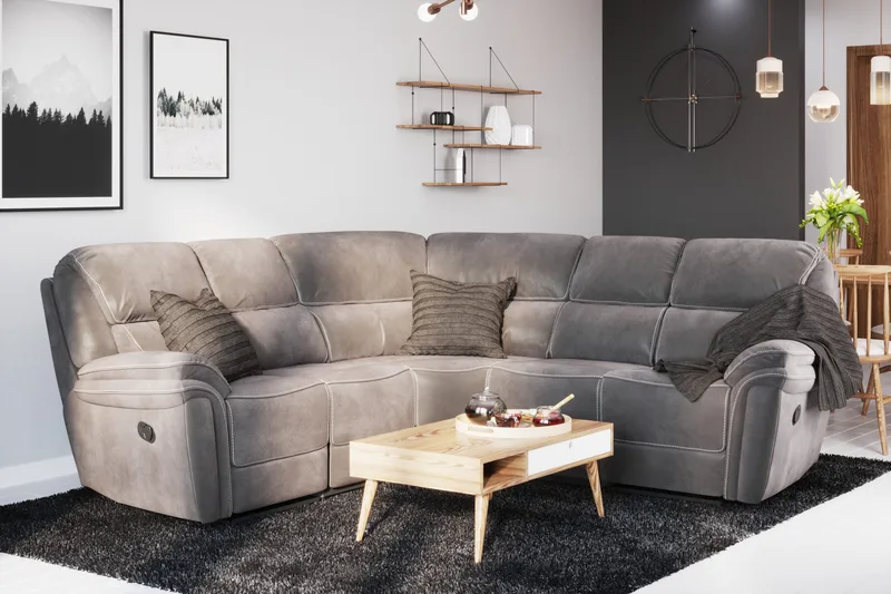 Saranda L-Bäddsoffa Höger - Grå - Möbler - Vardagsrum - Soffor - Hörnsoffor