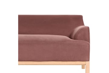 Hörnsoffa Sosjo Rött, ljust trä, Högervänd - Rött, ljust trä, Högervänd - Möbler - Vardagsrum - Soffor - Divansoffa & schäslong