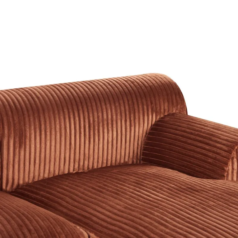 Hörnsoffa Stenum - Brun, mässing/Högervänd - Möbler - Vardagsrum - Soffor - Hörnsoffor