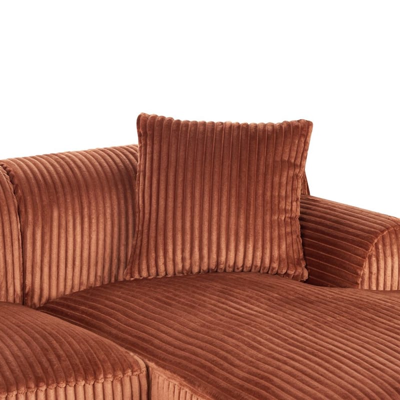 Hörnsoffa Stenum - Brun, mässing/Högervänd - Möbler - Vardagsrum - Soffor - Howardsoffor