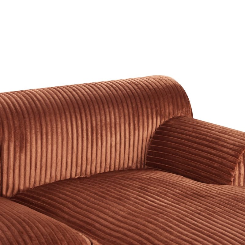 Hörnsoffa Stenum - Brun, mässing/Högervänd - Möbler - Vardagsrum - Soffor - Howardsoffor