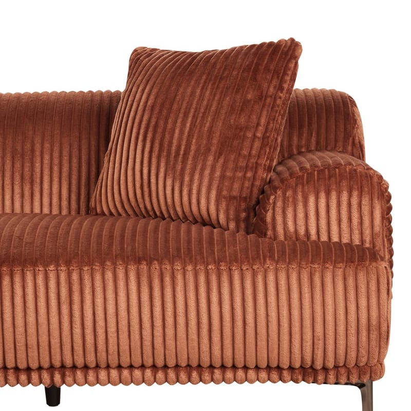 Hörnsoffa Stenum - Brun, mässing/Vänstervänd - Möbler - Vardagsrum - Soffor - Howardsoffor