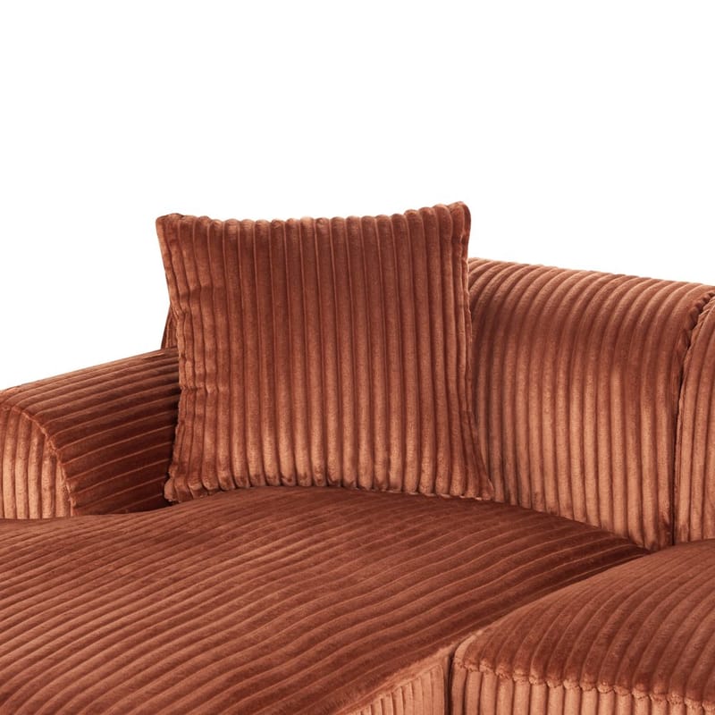 Hörnsoffa Stenum - Brun, mässing/Vänstervänd - Möbler - Vardagsrum - Soffor - Howardsoffor