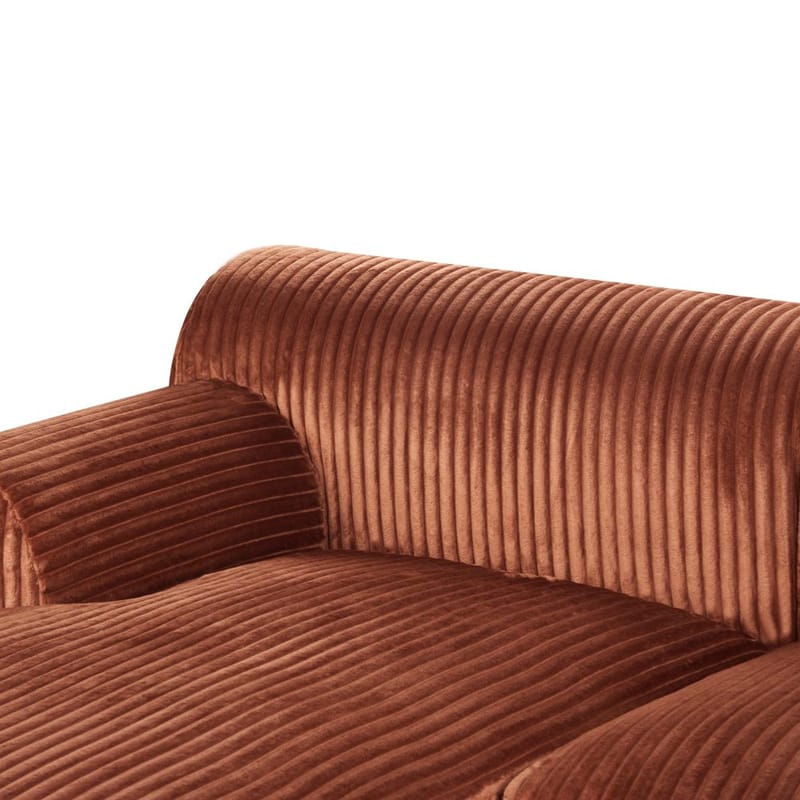 Hörnsoffa Stenum - Brun, mässing/Vänstervänd - Möbler - Vardagsrum - Soffor - Howardsoffor