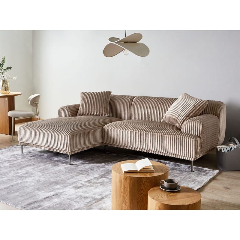 Hörnsoffa Stenum - Ljusbrun, mässing/Högervänd - Möbler - Vardagsrum - Soffor - Howardsoffor