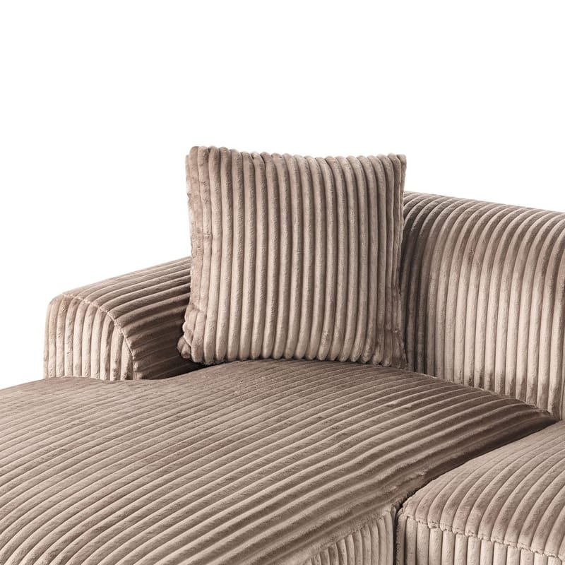 Hörnsoffa Stenum - Ljusbrun, mässing/Högervänd - Möbler - Vardagsrum - Soffor - Howardsoffor