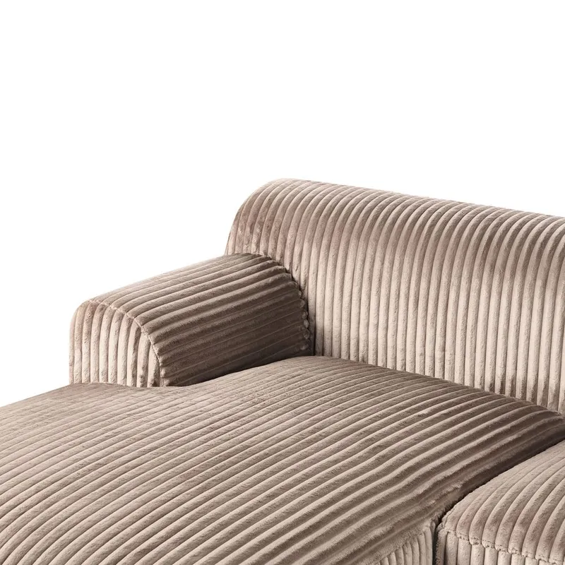 Hörnsoffa Stenum - Ljusbrun, mässing/Högervänd - Möbler - Vardagsrum - Soffor - Hörnsoffor