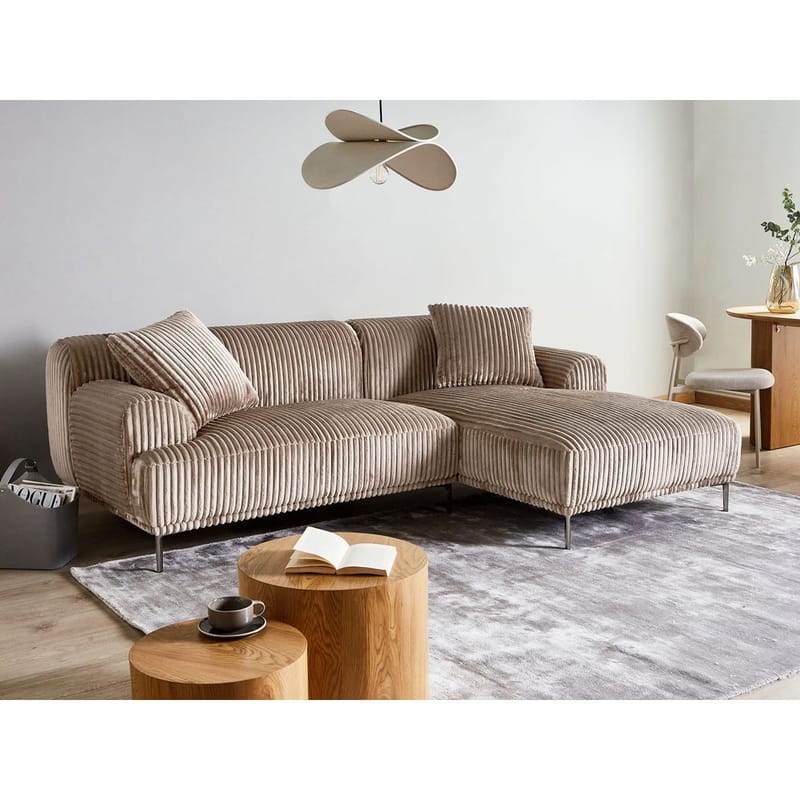 Hörnsoffa Stenum - Ljusbrun, mässing/Vänstervänd - Möbler - Vardagsrum - Soffor - Howardsoffor