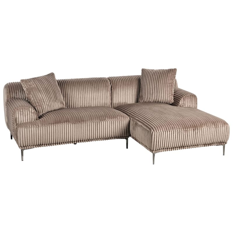 Hörnsoffa Stenum - Ljusbrun, mässing/Vänstervänd - Möbler - Vardagsrum - Soffor - Howardsoffor