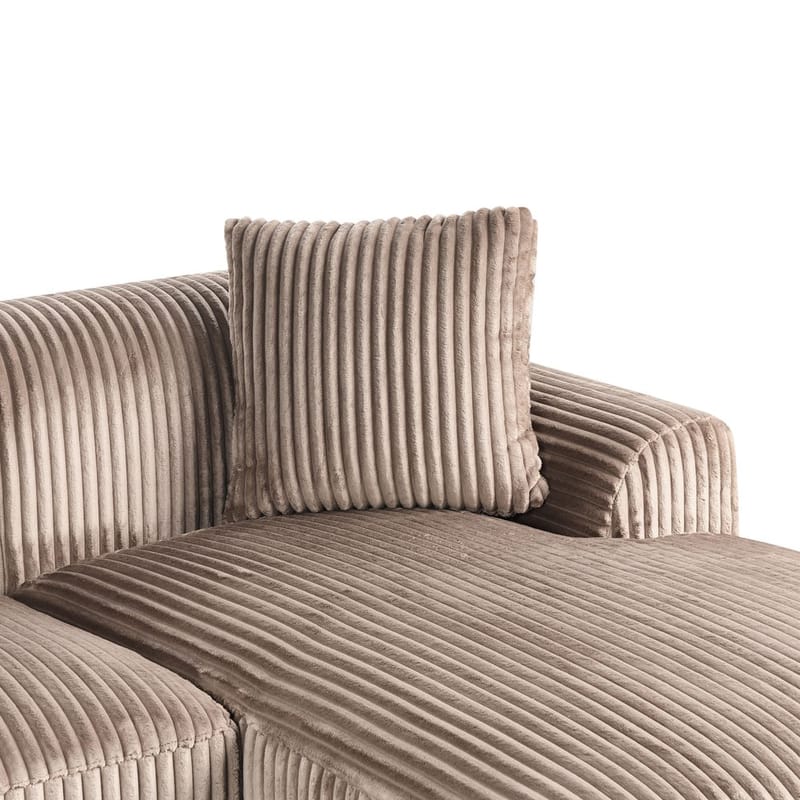 Hörnsoffa Stenum - Ljusbrun, mässing/Vänstervänd - Möbler - Vardagsrum - Soffor - Howardsoffor