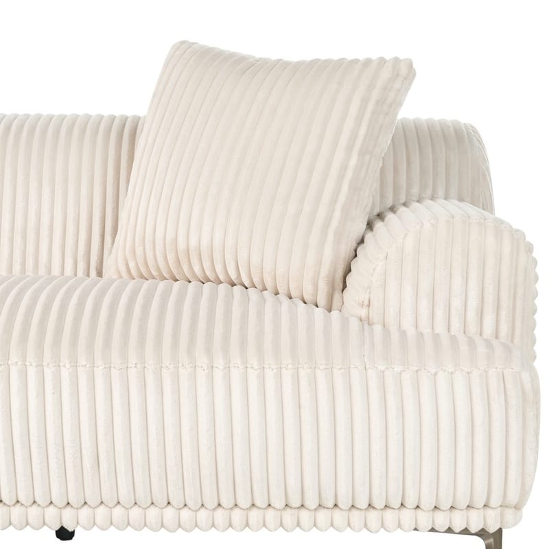 Hörnsoffa Stenum - Vit, mässing/Högervänd - Möbler - Vardagsrum - Soffor - Howardsoffor