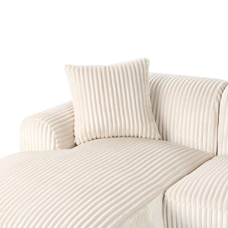 Hörnsoffa Stenum - Vit, mässing/Högervänd - Möbler - Vardagsrum - Soffor - Howardsoffor