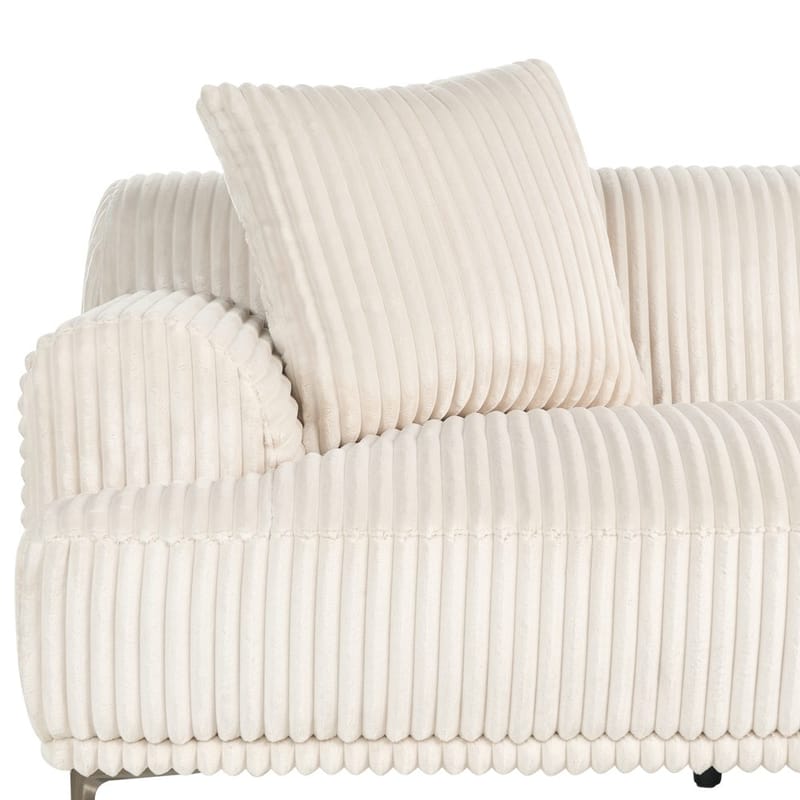 Hörnsoffa Stenum - Vit, mässing/Vänstervänd - Möbler - Vardagsrum - Soffor - Howardsoffor