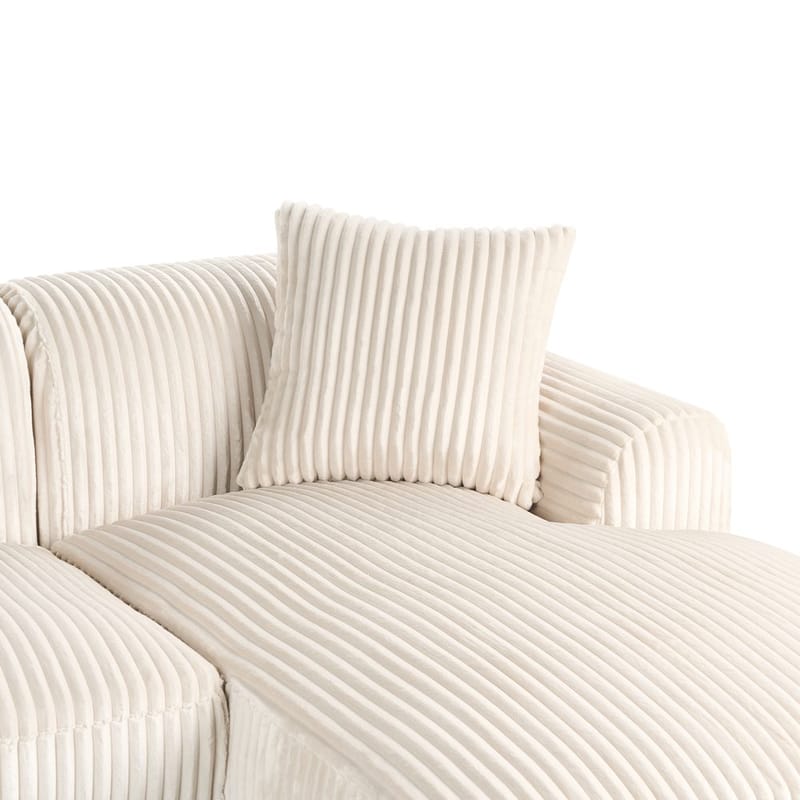 Hörnsoffa Stenum - Vit, mässing/Vänstervänd - Möbler - Vardagsrum - Soffor - Howardsoffor