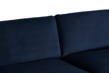Teodin Hörnsoffa Large Sammet - Blå - Möbler - Vardagsrum - Soffor - Hörnsoffor