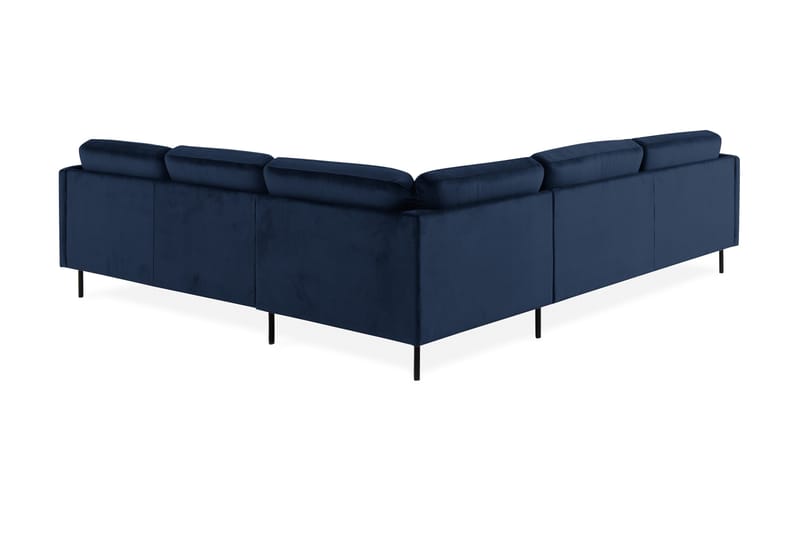 Teodin Hörnsoffa Large Sammet - Blå - Möbler - Vardagsrum - Soffor - Hörnsoffor