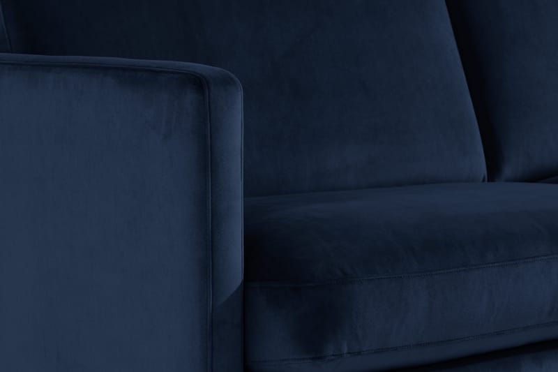 Teodin Hörnsoffa Large Sammet - Blå - Möbler - Vardagsrum - Soffor - Hörnsoffor