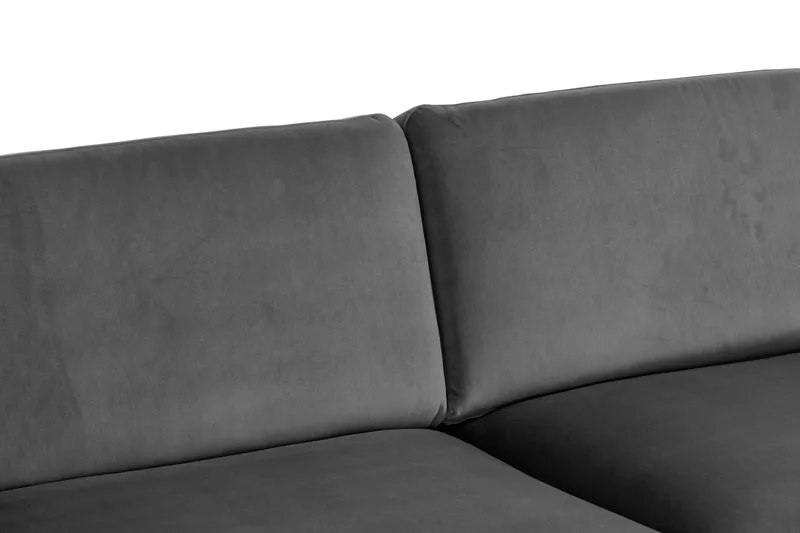 Teodin Hörnsoffa Large Sammet - Ljusgrå - Möbler - Vardagsrum - Soffor - Hörnsoffor
