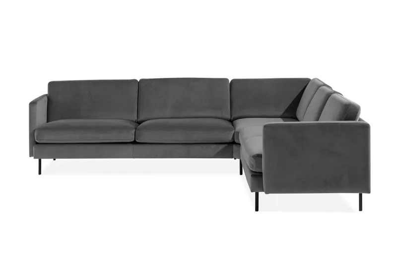 Teodin Hörnsoffa Large Sammet - Ljusgrå - Möbler - Vardagsrum - Soffor - Hörnsoffor